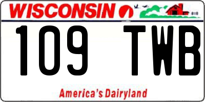 WI license plate 109TWB