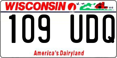 WI license plate 109UDQ