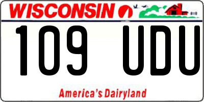 WI license plate 109UDU