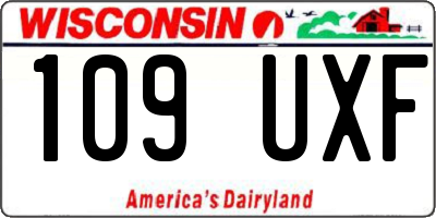 WI license plate 109UXF