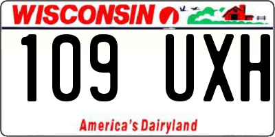 WI license plate 109UXH