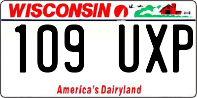 WI license plate 109UXP