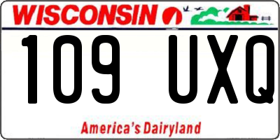 WI license plate 109UXQ