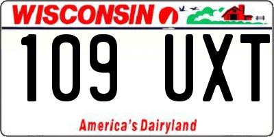 WI license plate 109UXT
