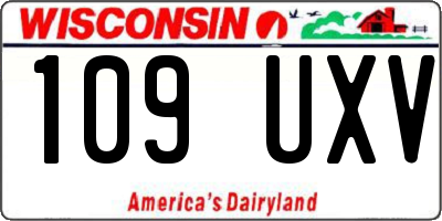 WI license plate 109UXV