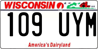 WI license plate 109UYM