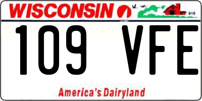 WI license plate 109VFE