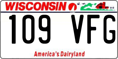 WI license plate 109VFG