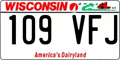 WI license plate 109VFJ