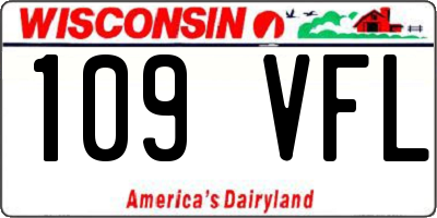 WI license plate 109VFL