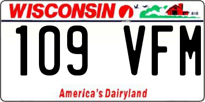 WI license plate 109VFM