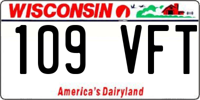 WI license plate 109VFT
