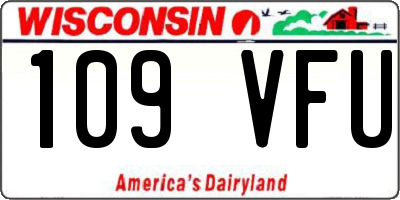 WI license plate 109VFU