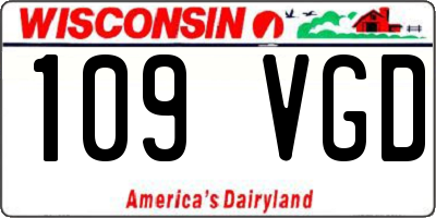 WI license plate 109VGD