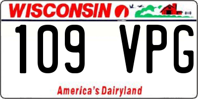 WI license plate 109VPG