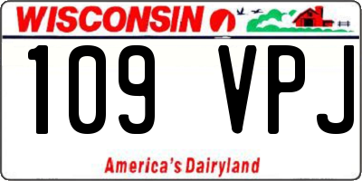 WI license plate 109VPJ