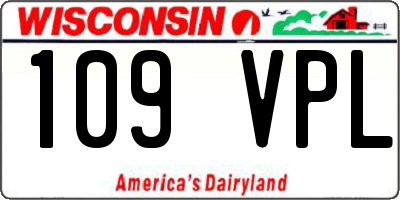 WI license plate 109VPL