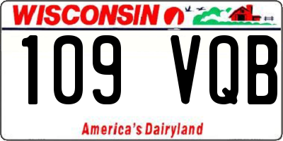 WI license plate 109VQB