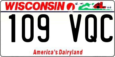 WI license plate 109VQC