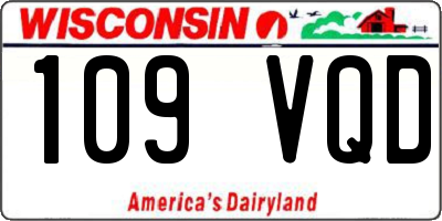 WI license plate 109VQD