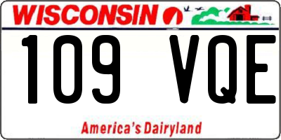 WI license plate 109VQE