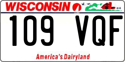 WI license plate 109VQF