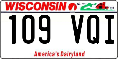 WI license plate 109VQI