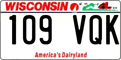 WI license plate 109VQK