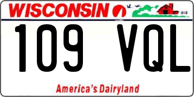 WI license plate 109VQL