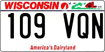 WI license plate 109VQN