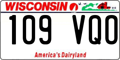 WI license plate 109VQO