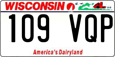 WI license plate 109VQP