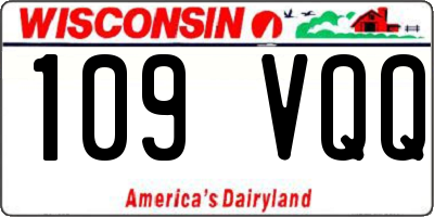 WI license plate 109VQQ