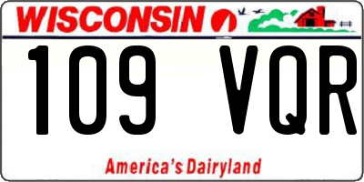 WI license plate 109VQR