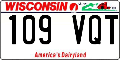 WI license plate 109VQT