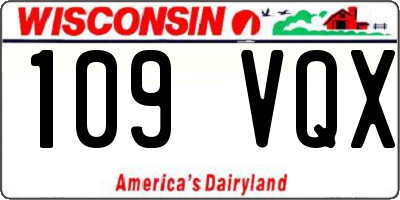 WI license plate 109VQX
