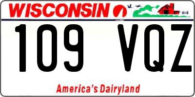 WI license plate 109VQZ