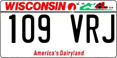 WI license plate 109VRJ