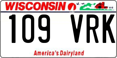 WI license plate 109VRK