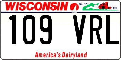 WI license plate 109VRL