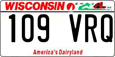 WI license plate 109VRQ