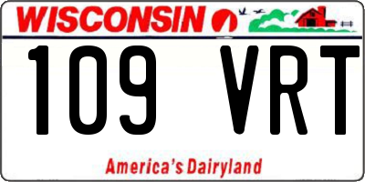 WI license plate 109VRT