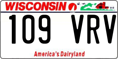 WI license plate 109VRV