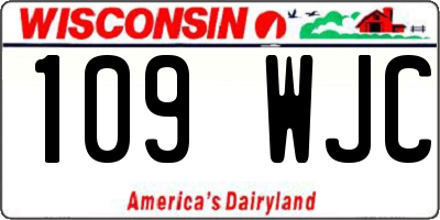 WI license plate 109WJC