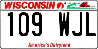 WI license plate 109WJL