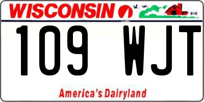 WI license plate 109WJT
