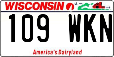 WI license plate 109WKN