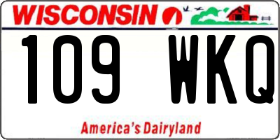 WI license plate 109WKQ