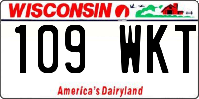 WI license plate 109WKT