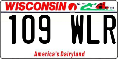 WI license plate 109WLR